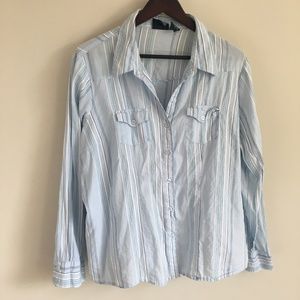 Baby Blue Button Down Blouse